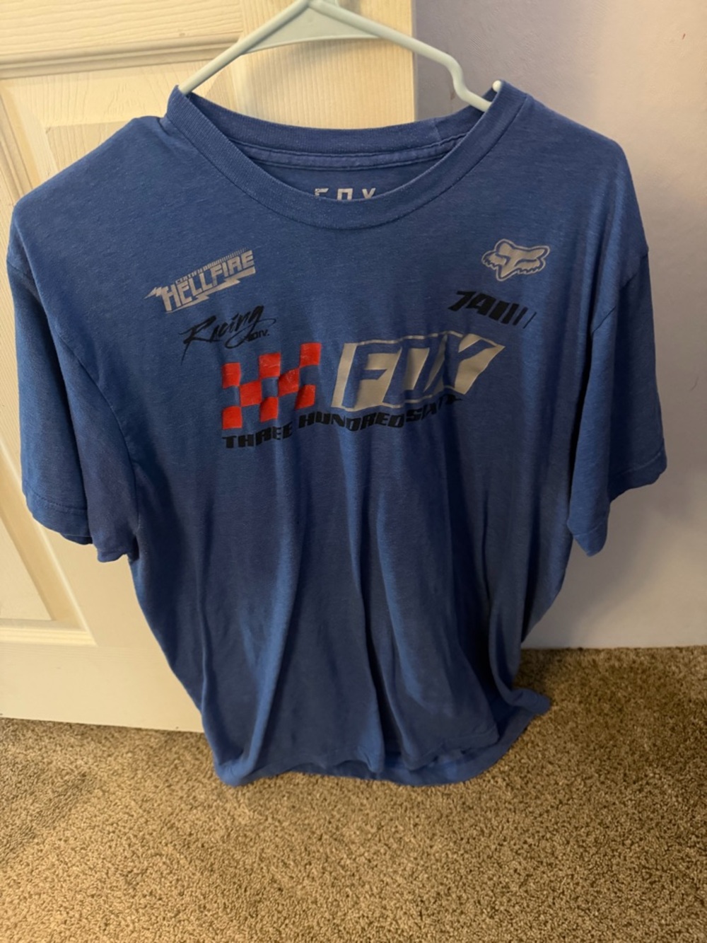 Fox Blue Short Sleeve Graphic Racing Tee